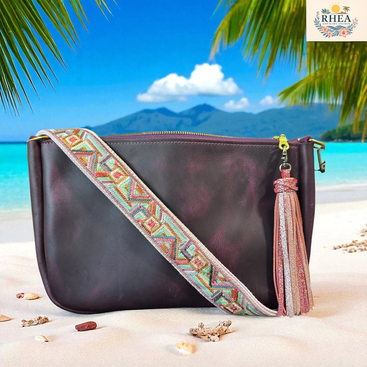 Pixel Drift | 1.5" Modern Geometric Bag Strap