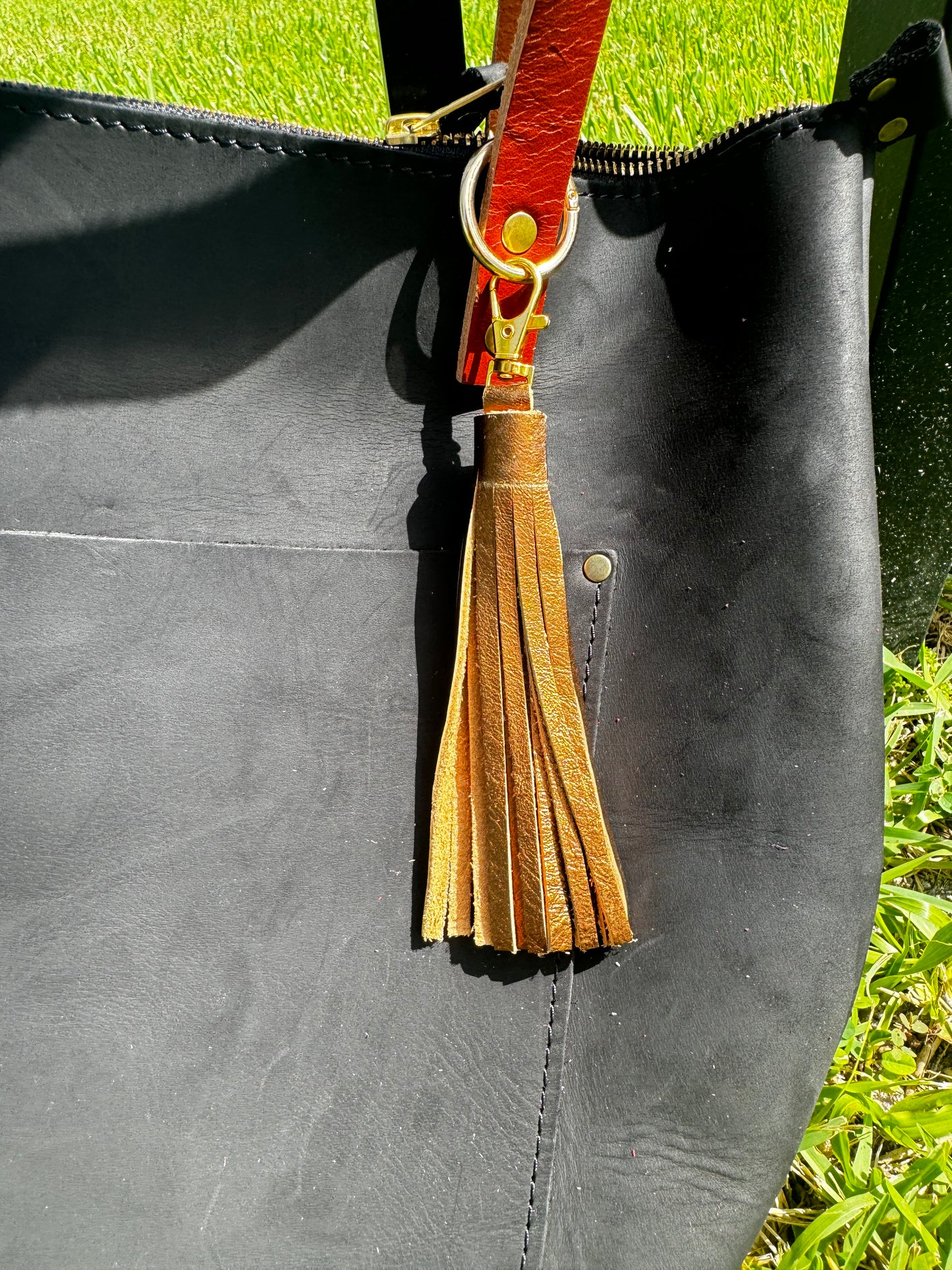 Leather Tassels – Premium Keychain & Handbag Accessories - Large