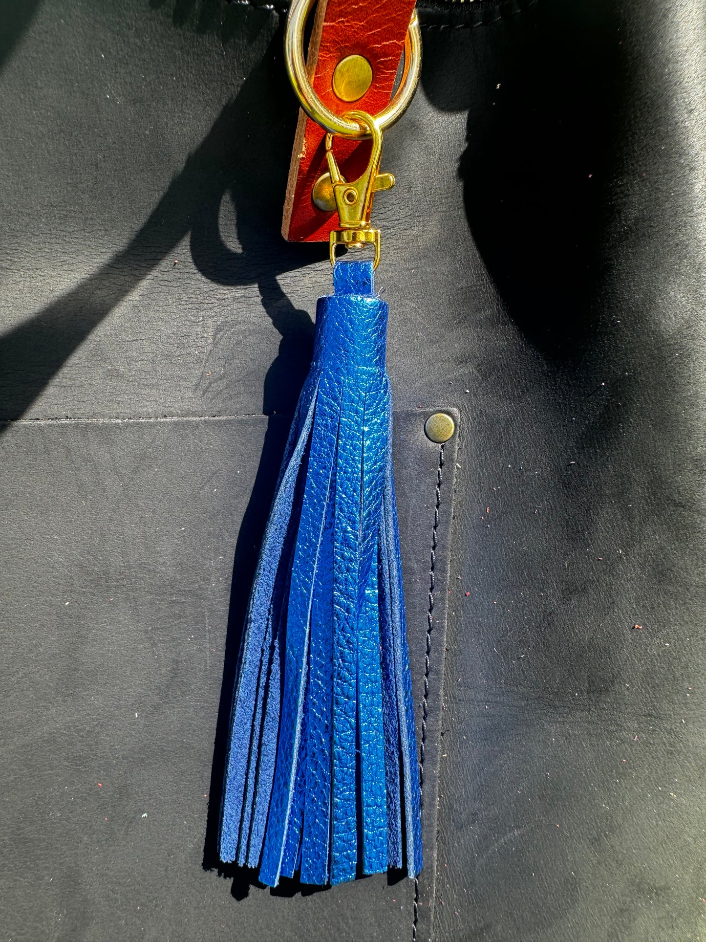 Leather Tassels – Premium Keychain & Handbag Accessories - Large