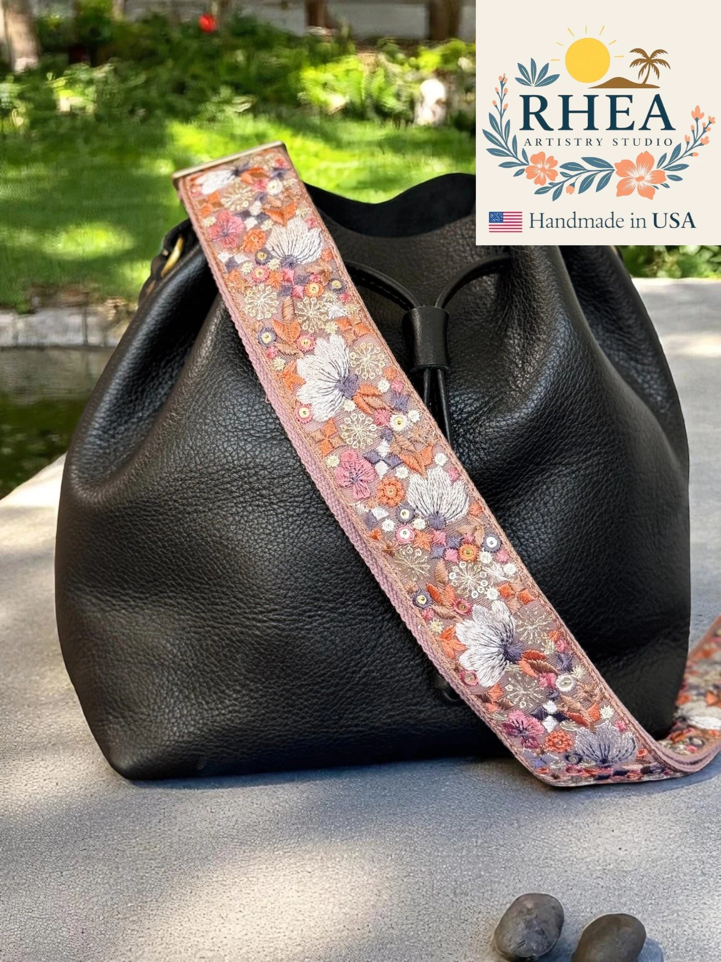 2-Inch Botanica Noir Strap Collection - Replacement Crossbody Straps