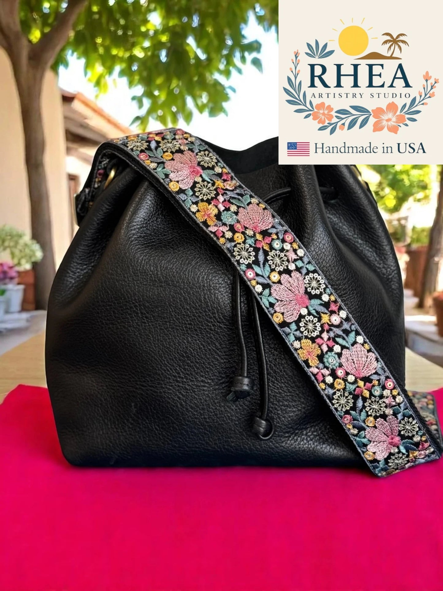 2-Inch Botanica Noir Strap Collection - Replacement Crossbody Straps