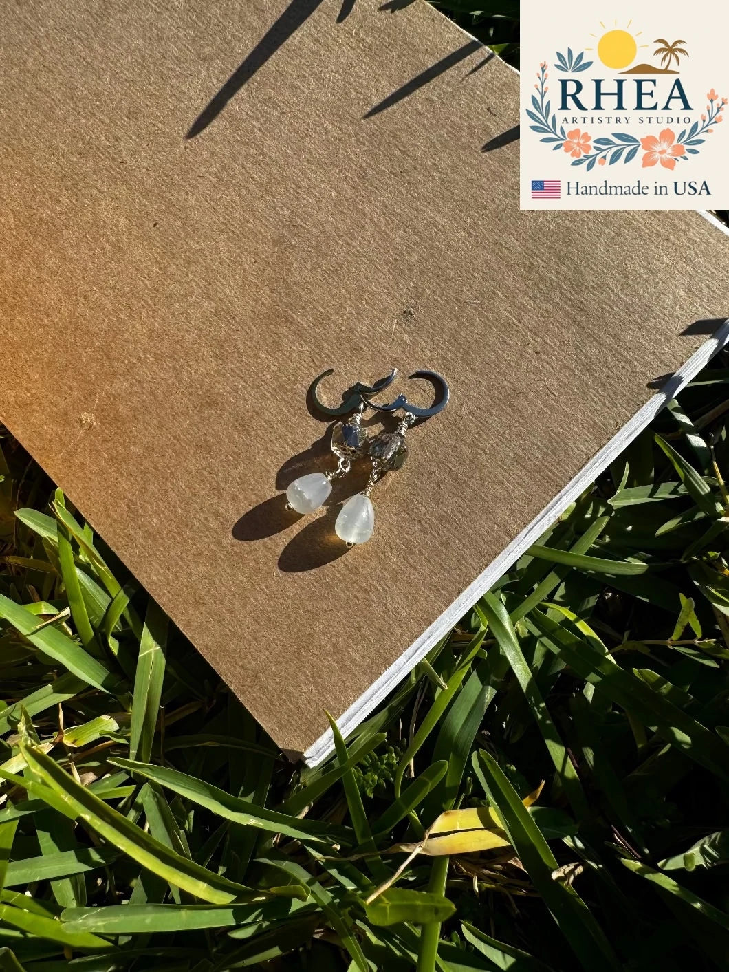 Cathedral Pale Blue Silver Drop Earrings