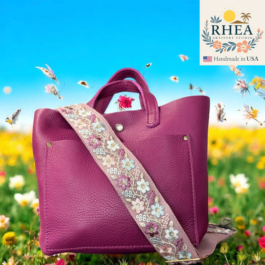 Spring Vernal | Wildflower Embroidered Bag Strap