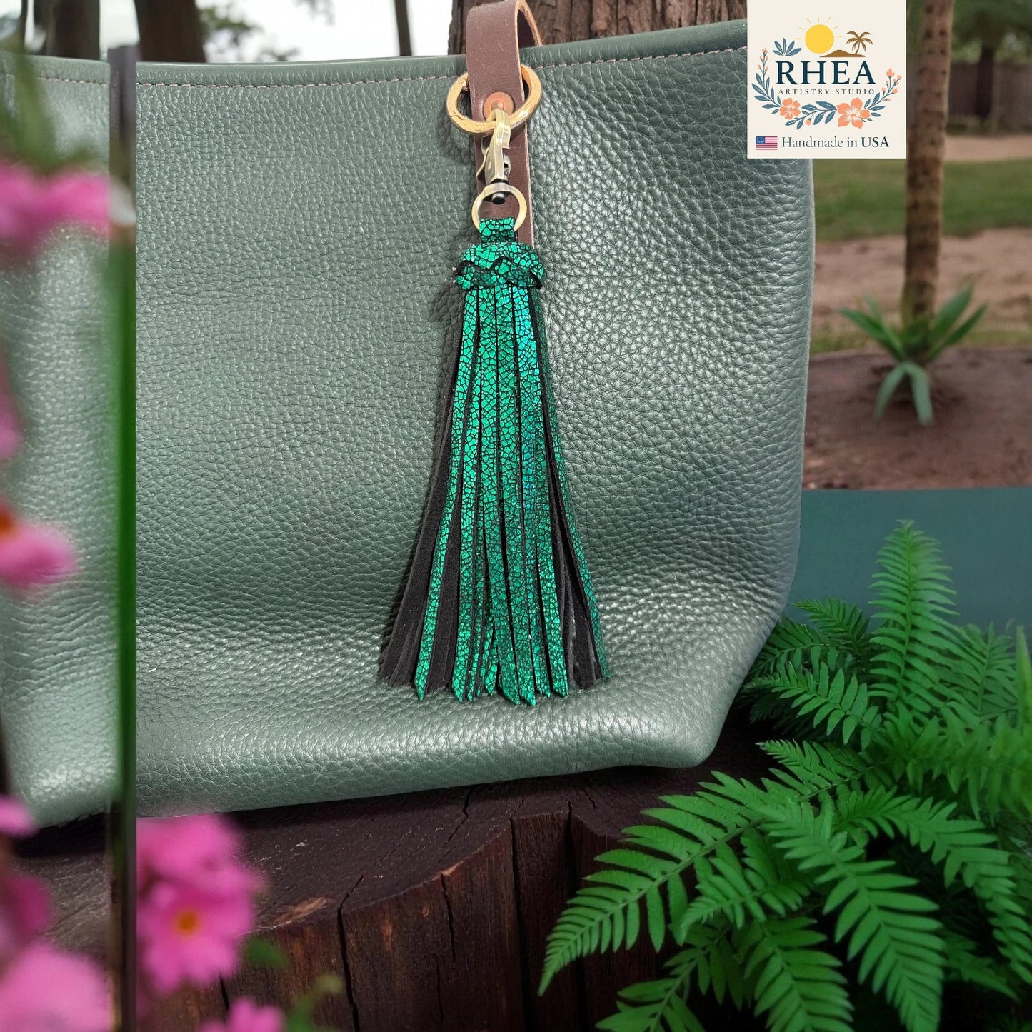 Mystiq Leather Tassel Keychains | Handcrafted Bag Charms & Sensory Accessories
