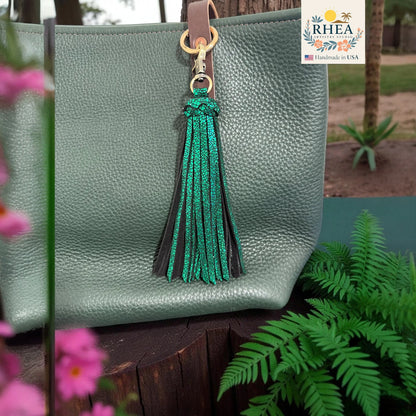 Mystiq Leather Tassel Keychains | Handcrafted Bag Charms & Sensory Accessories