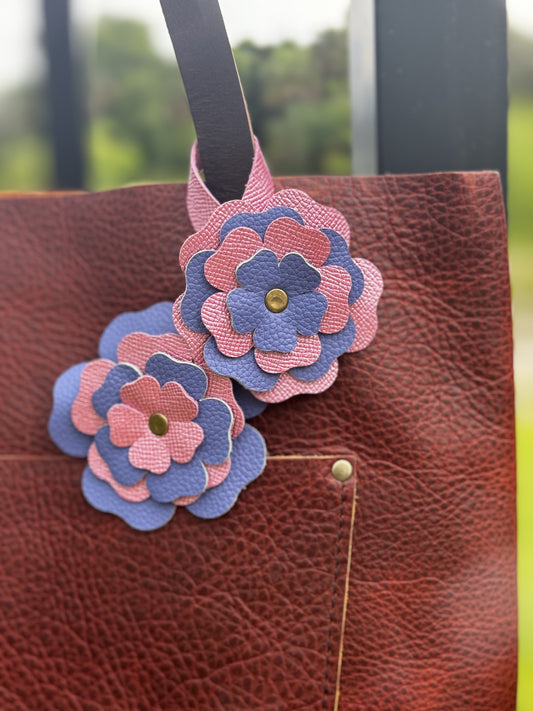 Everbloom Leather Flower Double - Barbie Pink and Blue Bell