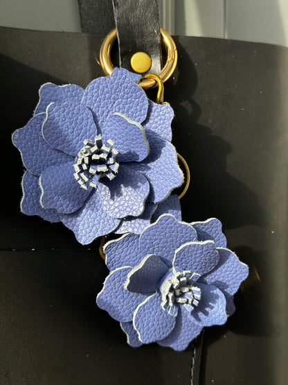 Everbloom Leather Flower Small - Blue Bell