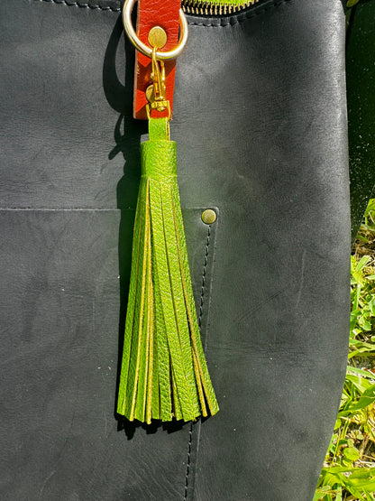 Leather Tassels – Premium Keychain & Handbag Accessories - Large