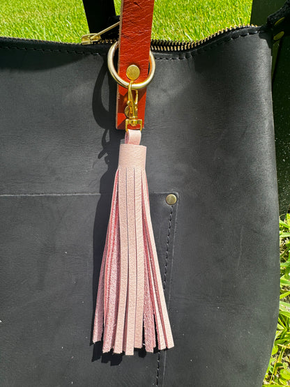 Leather Tassels – Premium Keychain & Handbag Accessories - Large