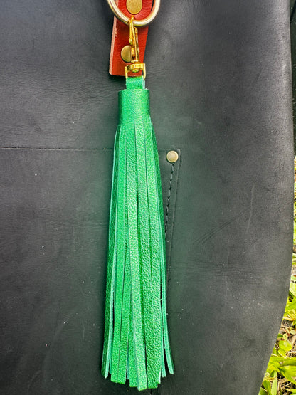 Leather Tassels – Premium Keychain & Handbag Accessories - Large