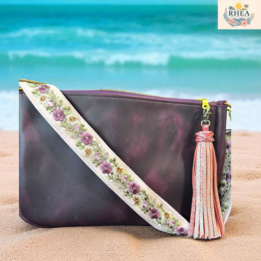 Cherry Lace Strap – Blush Bloom | Embroidered Floral Strap
