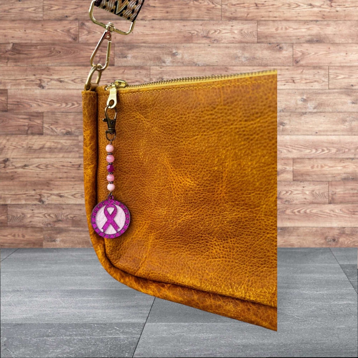 Breast Cancer Awareness Charm|Versatile Keychain & Purse Accessory