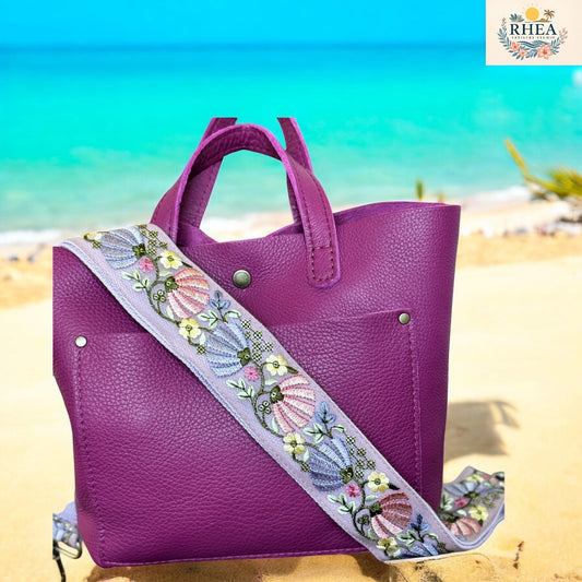 BotaniShell Collection 2 Inch Crossbody Strap for Totes & Handbags (