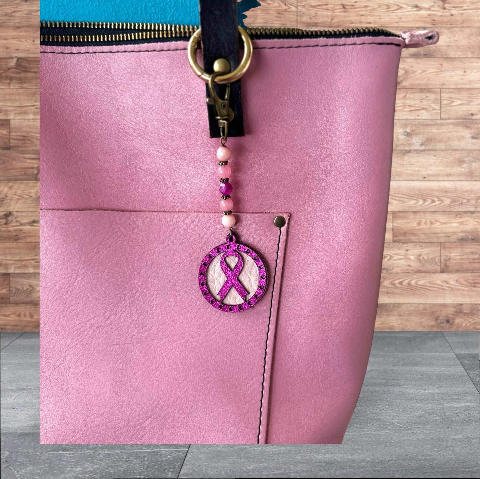 Breast Cancer Awareness Charm|Versatile Keychain & Purse Accessory