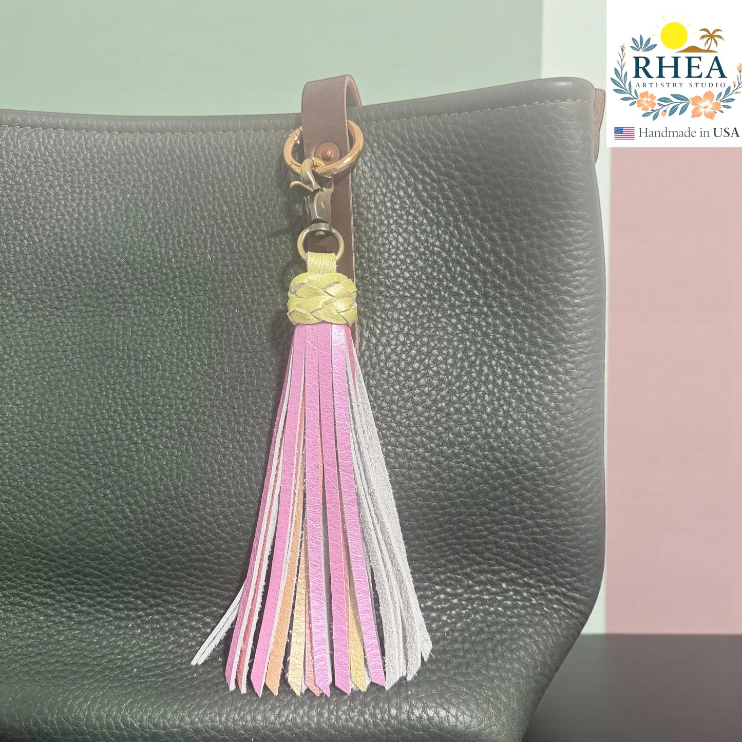 Mystiq Leather Tassel Keychains | Handcrafted Bag Charms & Sensory Accessories