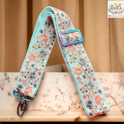 1.5-Inch Seabloom Drift Embroidered Crossbody Strap – Adjustable Replacement Purse Strap
