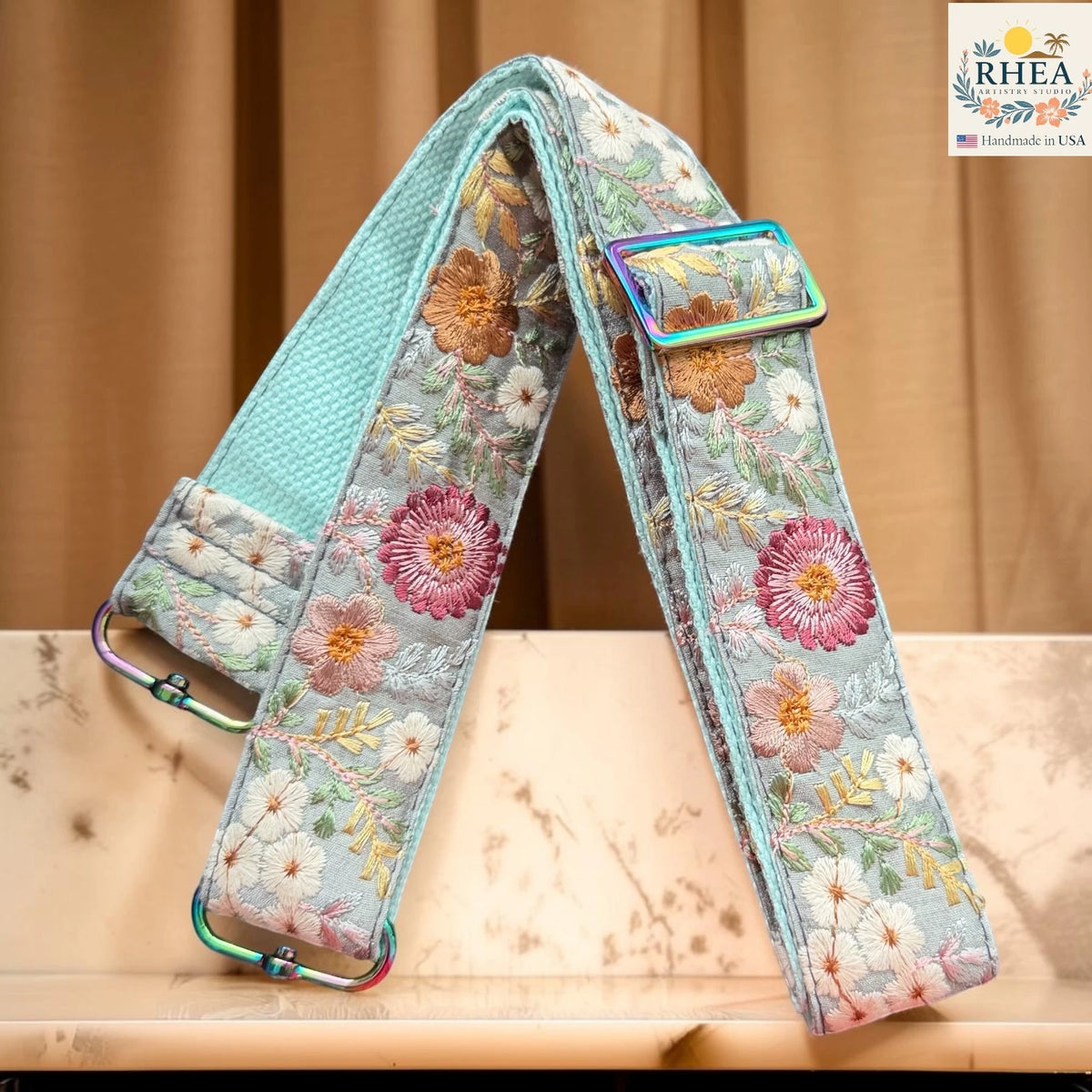 1.5-Inch Sunfield Flora Embroidered Crossbody Strap – Adjustable Replacement Purse Strap