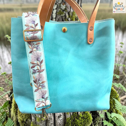 1.5-Inch Terracotta Bloom Embroidered Crossbody Strap – Adjustable Replacement Purse Strap