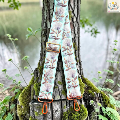 1.5-Inch Terracotta Bloom Embroidered Crossbody Strap – Adjustable Replacement Purse Strap