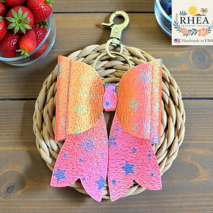 Star Bow Bag Charm – Handmade French Bow Mini Charm