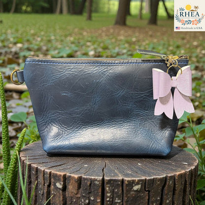 Textured Bow Bag Charm | Handmade Double-Layer French Bow