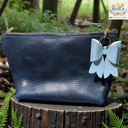 Textured Bow Bag Charm | Handmade Double-Layer French Bow