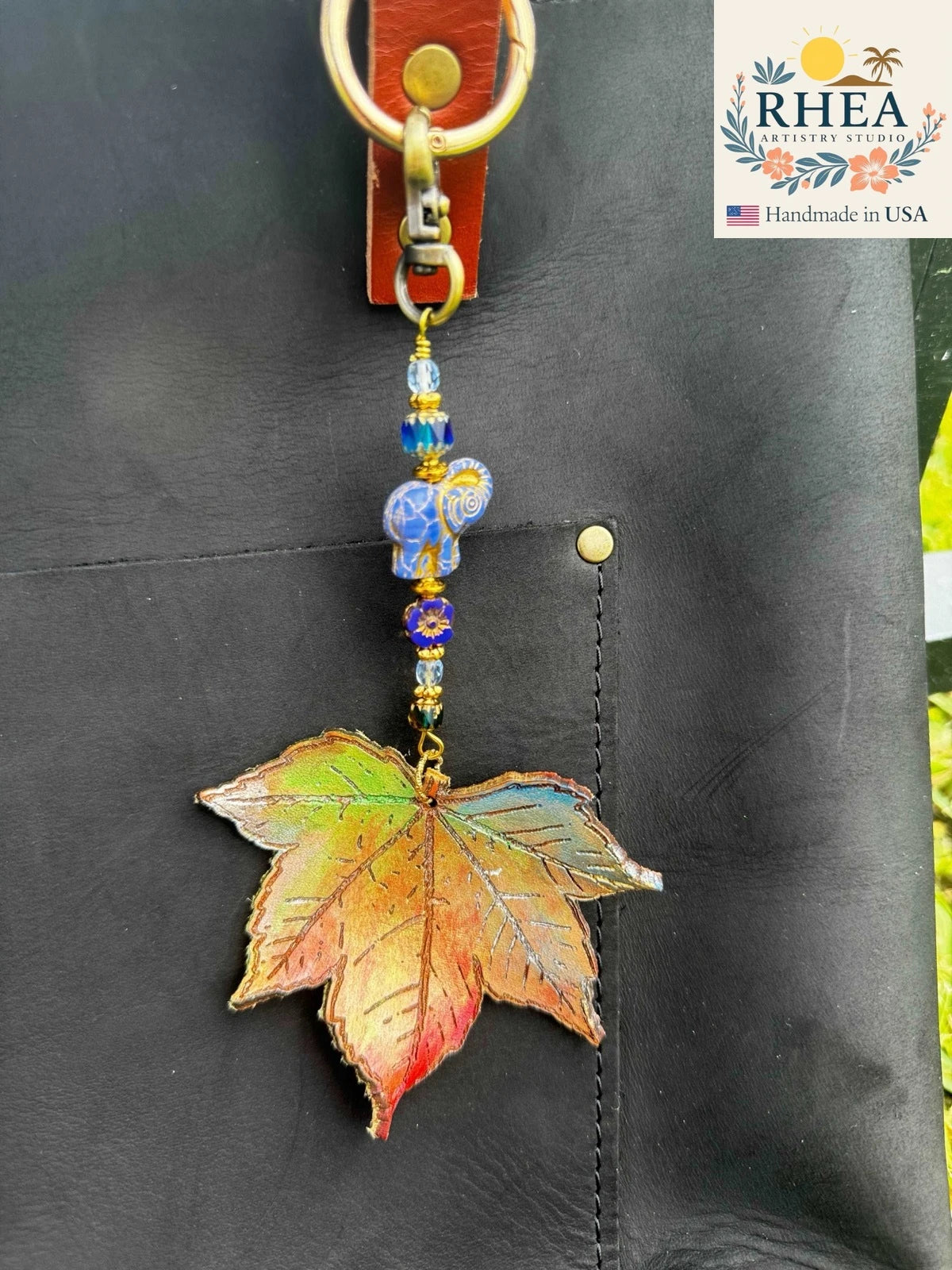 Handcrafted Fairy Forest Charm – Woodland Twilight featuring nature-inspired tones, artisan-made bag charm, purse accessory, and keychain.