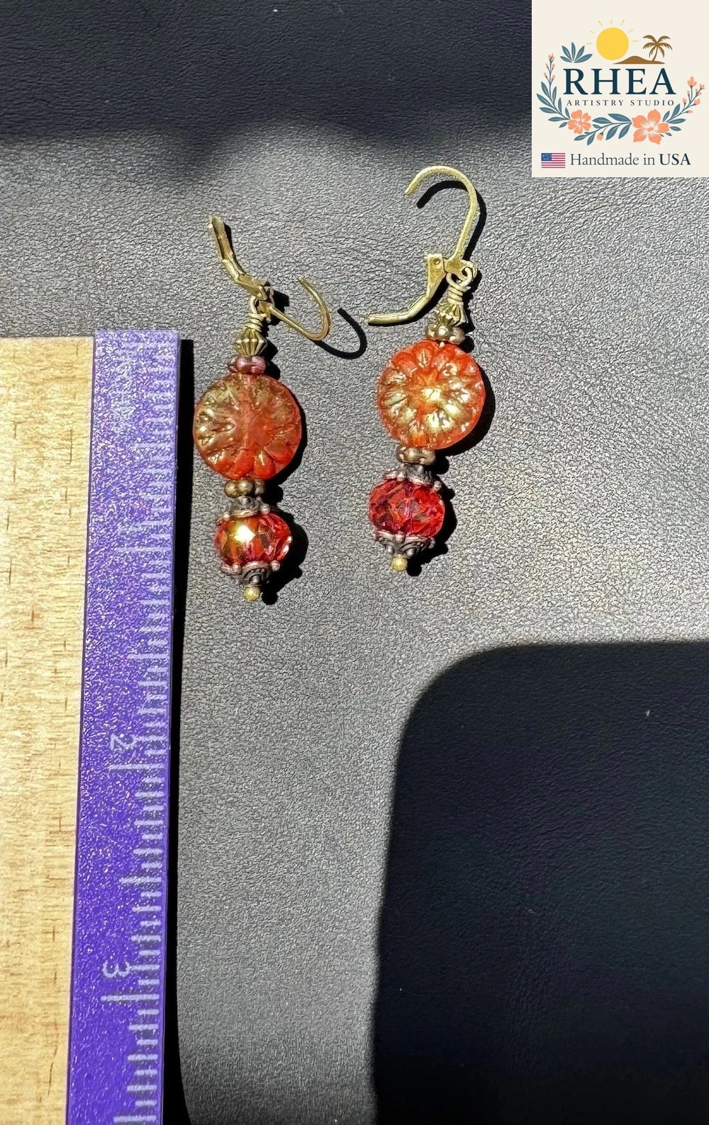 Elegant Serene Glow Earrings featuring handcrafted Czech glass beads, a serene and luminous artisan accessory for everyday elegance.