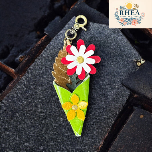 Handmade Leather Charms for Bags & Keychains | Rhea Artistry