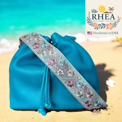 Spring Vernal | Wildflower Embroidered Bag Strap