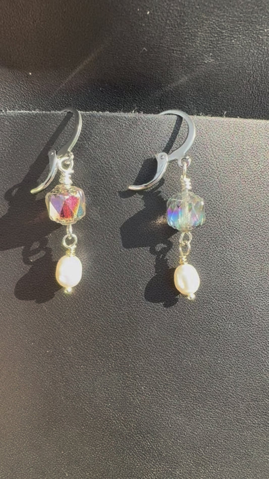 Cathedral  Silver Pearl Earrings