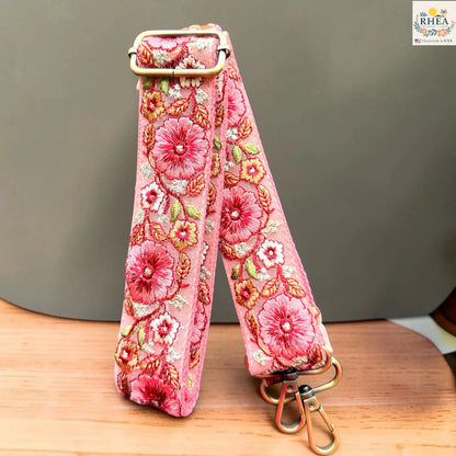 1.5-Inch Olive Aura Embroidered Crossbody Strap – Adjustable Replacement Purse Strap