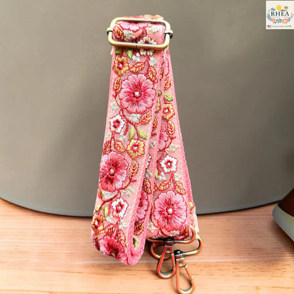 1.5-Inch Olive Aura Embroidered Crossbody Strap – Adjustable Replacement Purse Strap