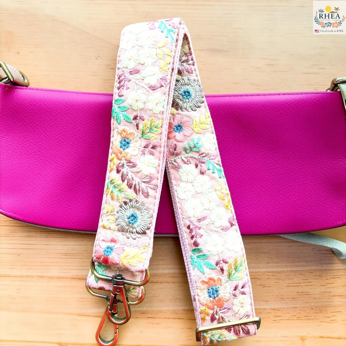 1.5-Inch Sunfield Flora Embroidered Crossbody Strap – Adjustable Replacement Purse Strap