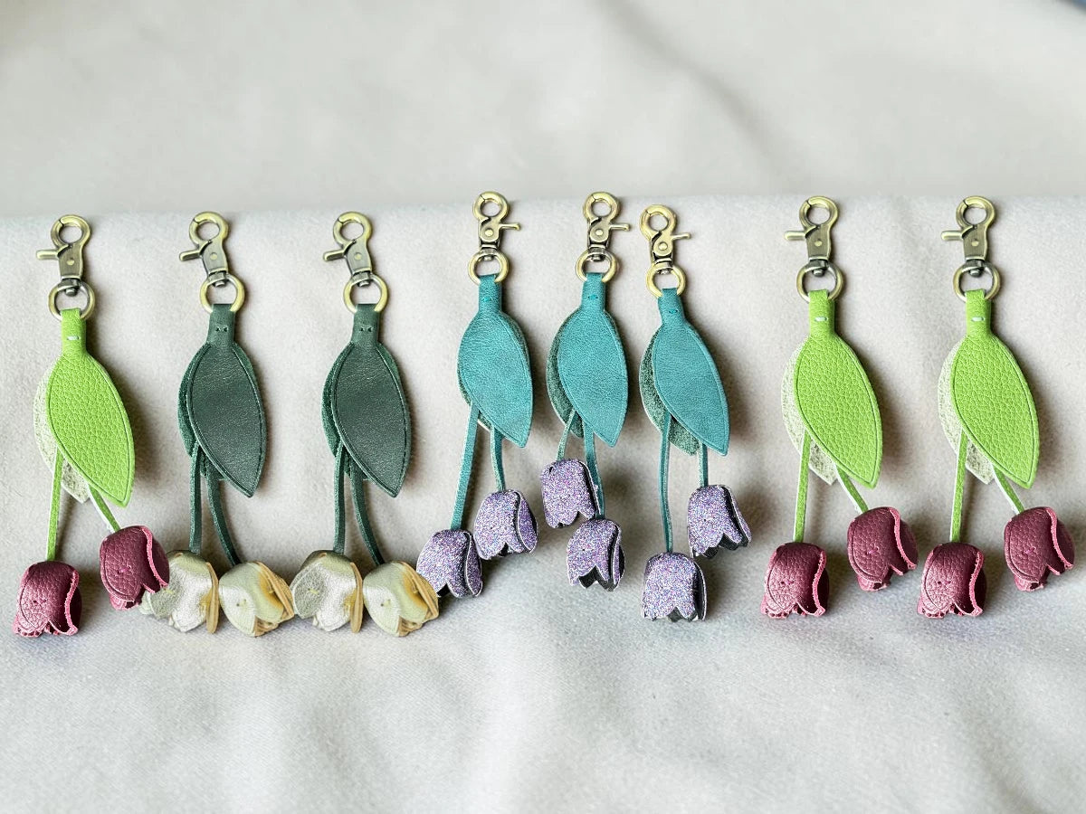 Leather bag charms